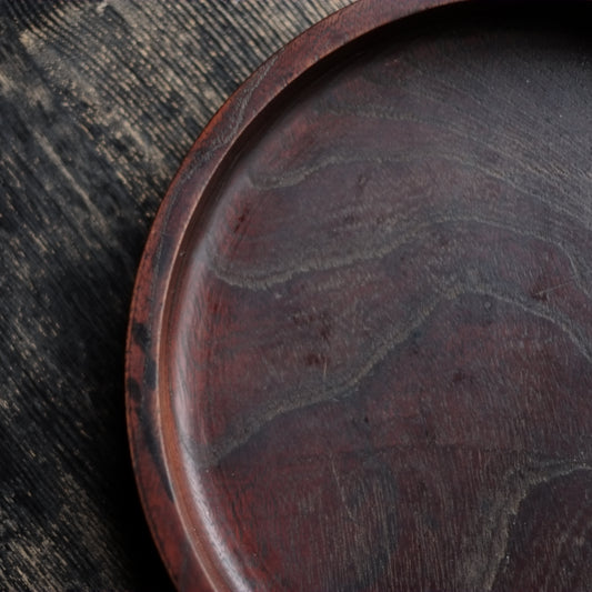 時代 木地小丸盆