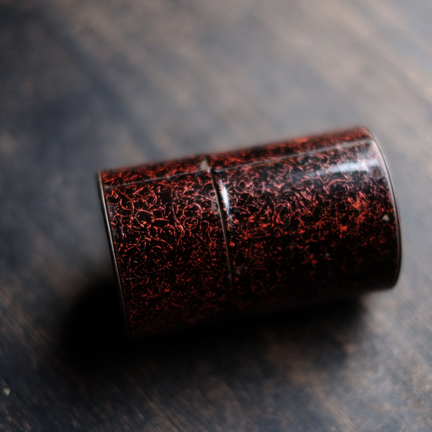 時代変わり塗ブリキ茶缶(大正-戦前頃)