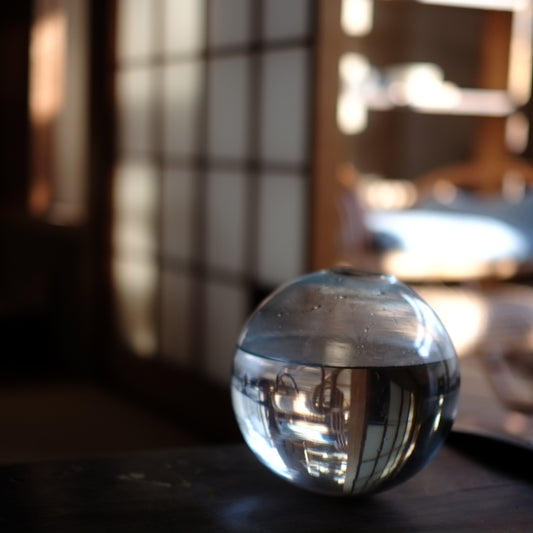 時代 吹きガラス 金魚玉 (小)