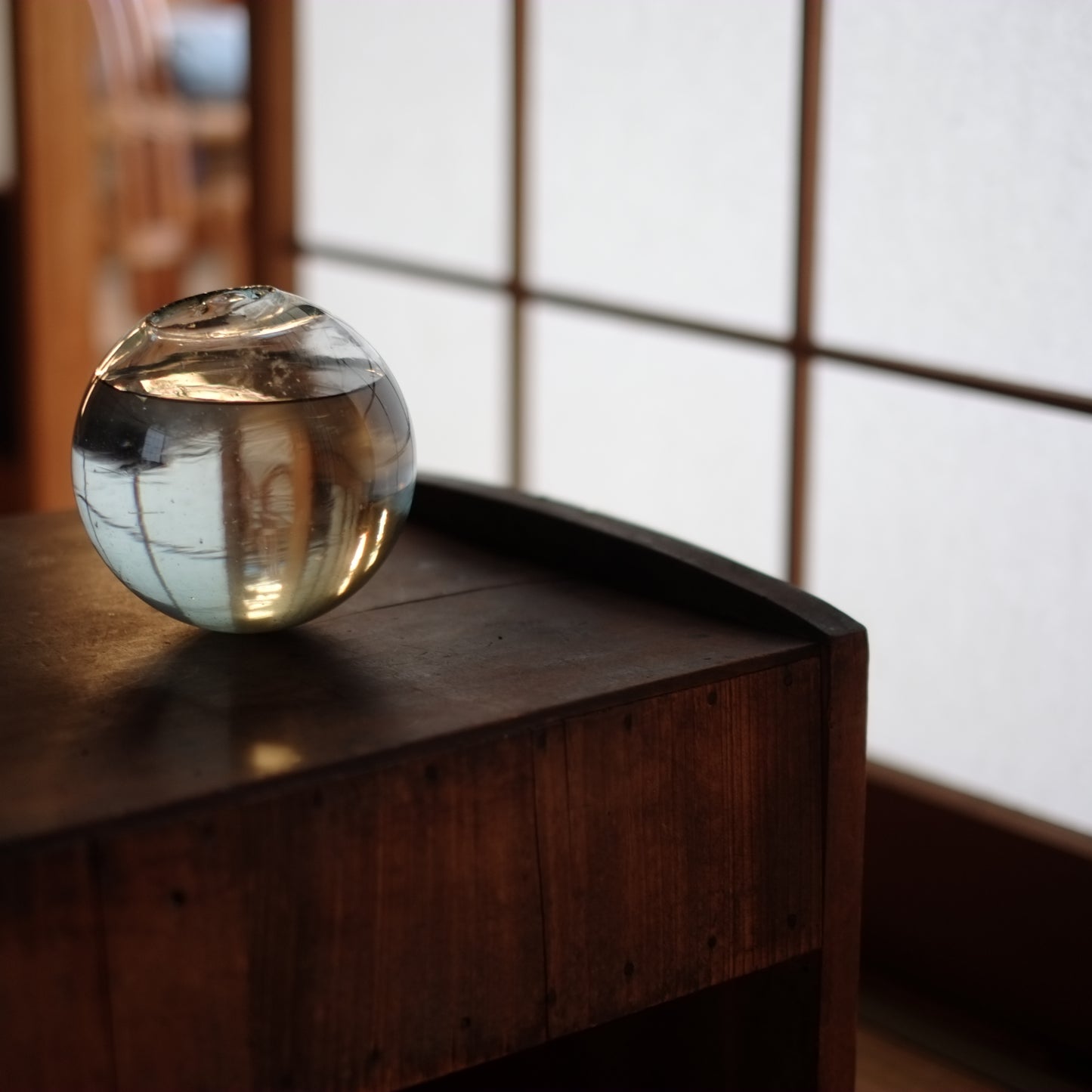時代 吹きガラス 金魚玉 (小)