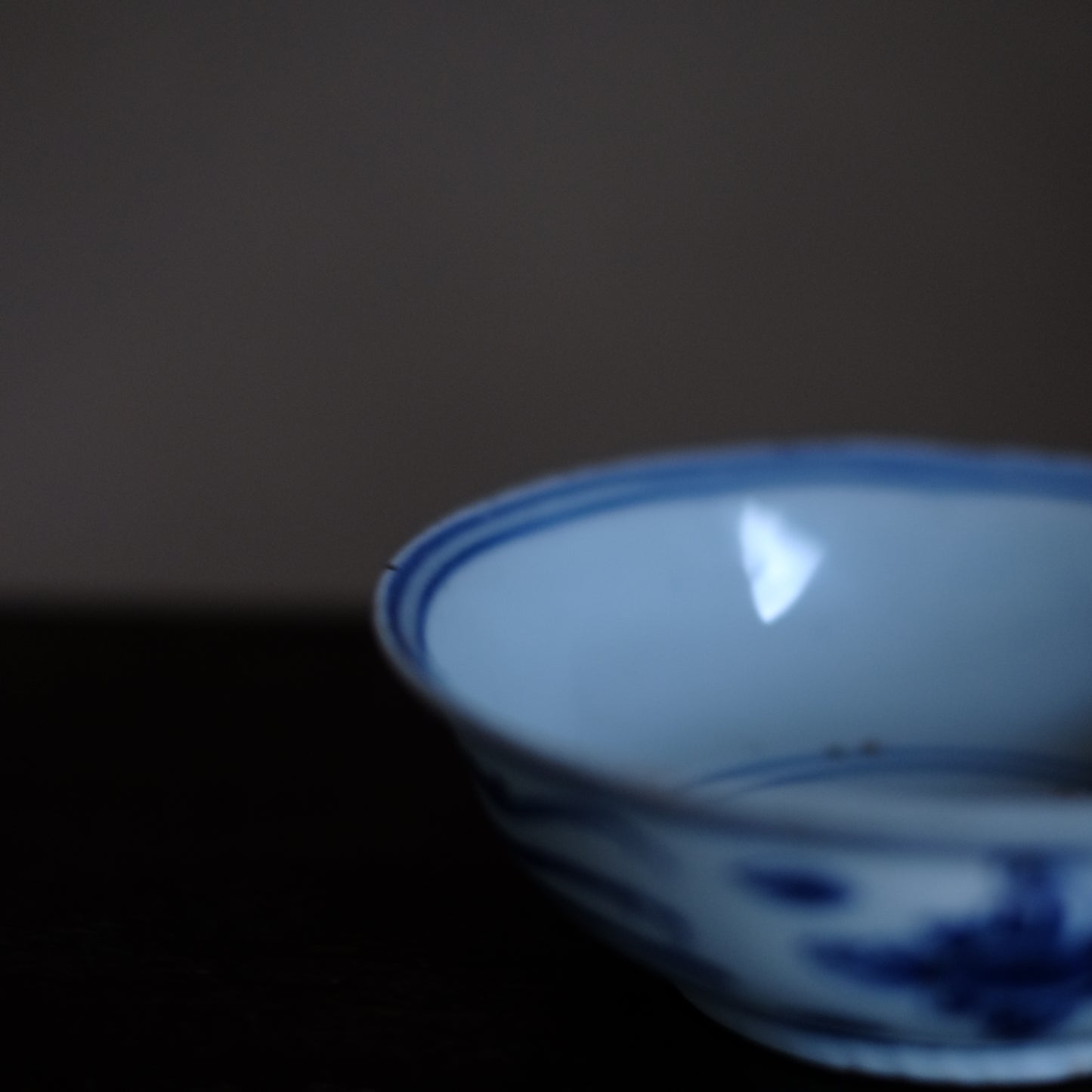 雲鳳凰文 青花深皿(明末清初)