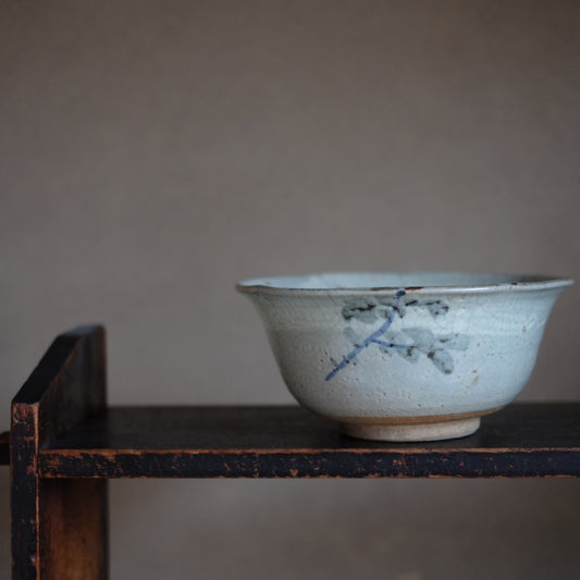 時代 菊絵染付 大鉢(明治時代)