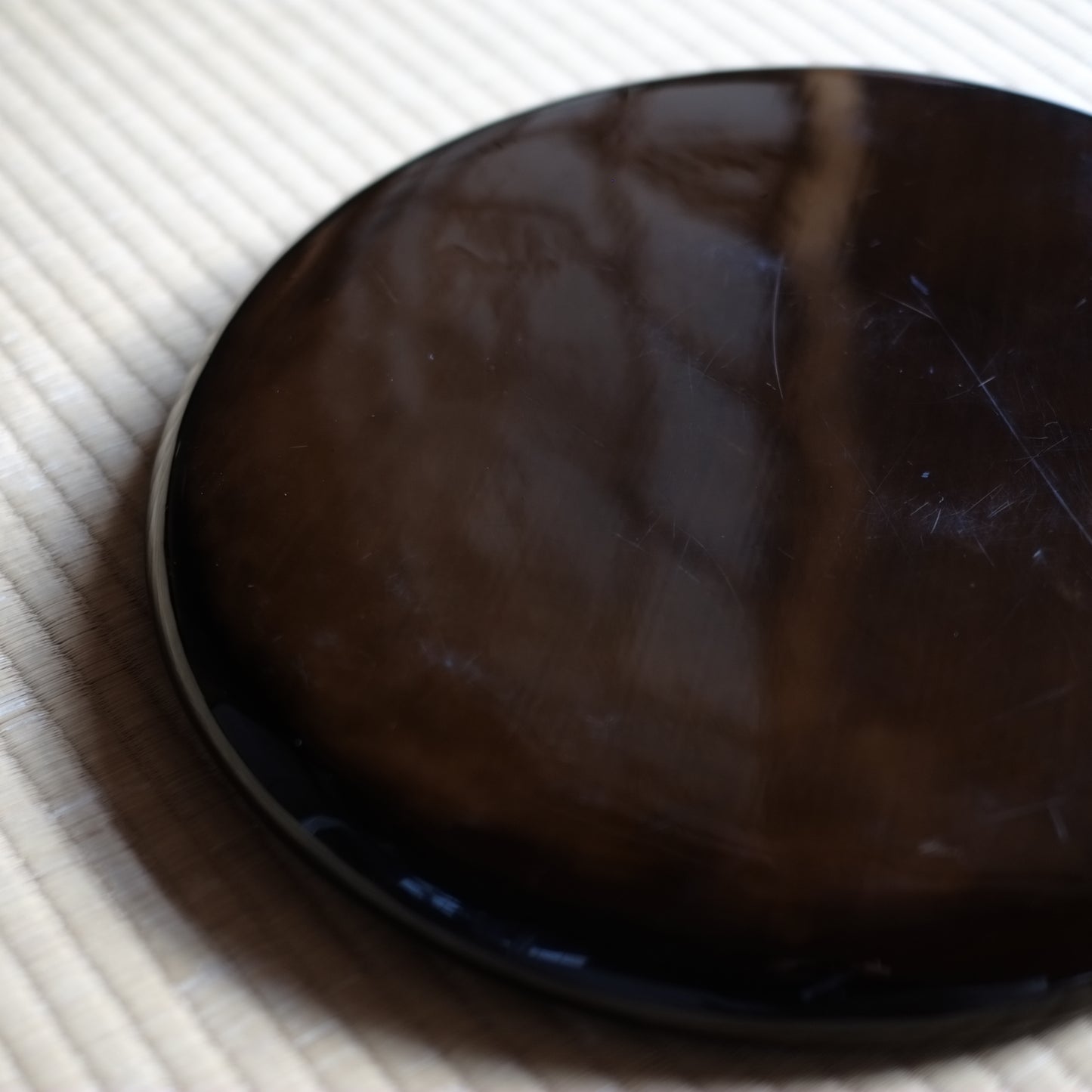 時代 黒漆蒔絵盆 時代箱付(19世紀)