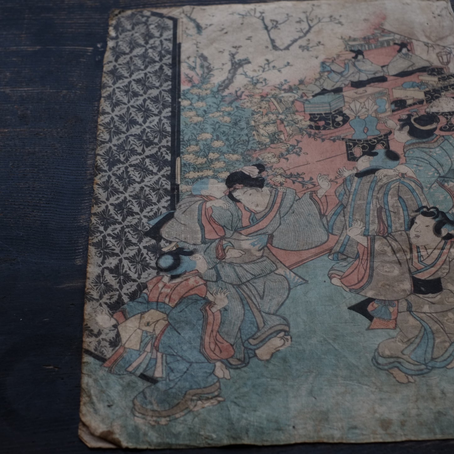 歌川国貞 浮世絵 手刷木版画 (江戸時代)