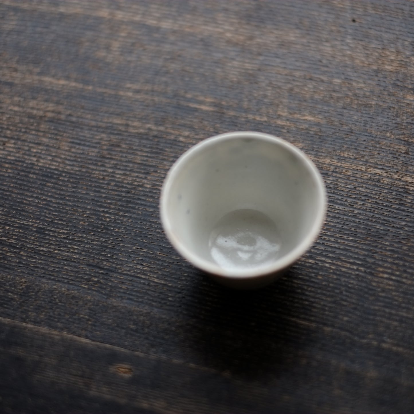 巨鹿城焼 秋草文染付 煎茶碗 盃 (江戸末)
