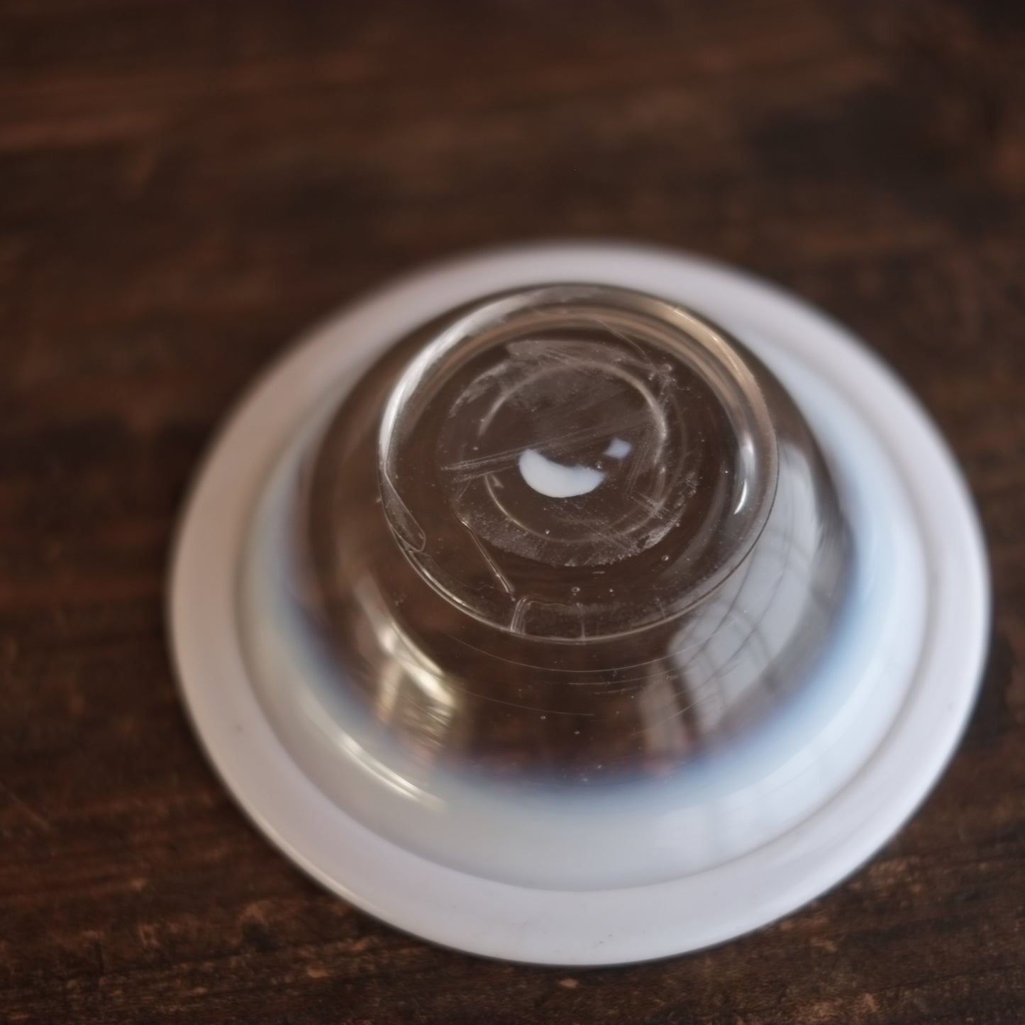 時代 縁乳白氷コップ ウランガラス 大正期頃 (20世紀)