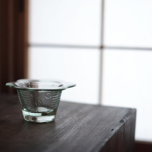 時代 縁輪花翆ガラス 深皿(20世紀)