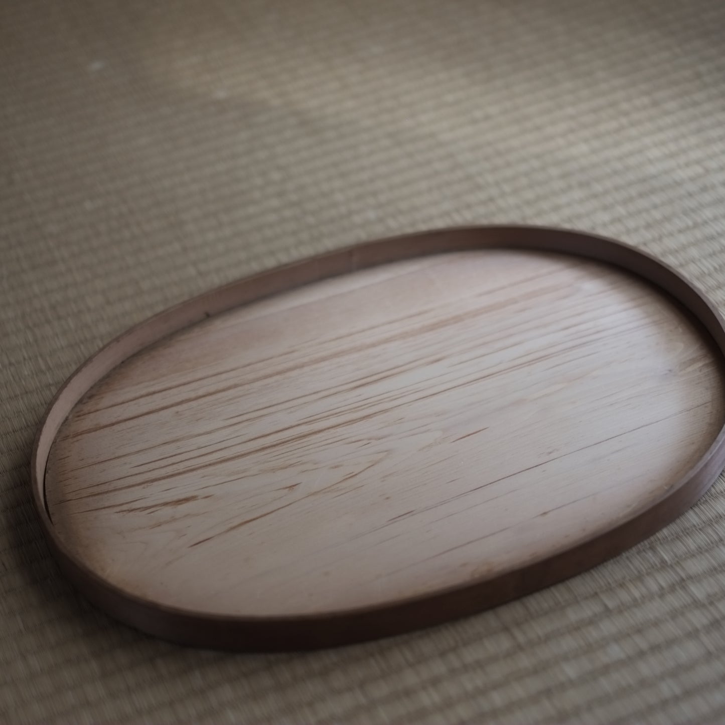 時代 曲木長方白木地丸盆 (20世紀)