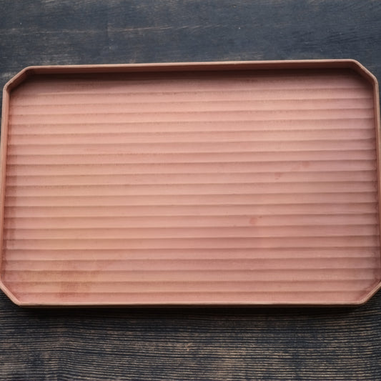 時代 長四方隅切木地折敷 (20世紀)