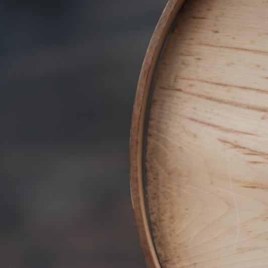 時代 曲木長方白木地丸盆 (20世紀)