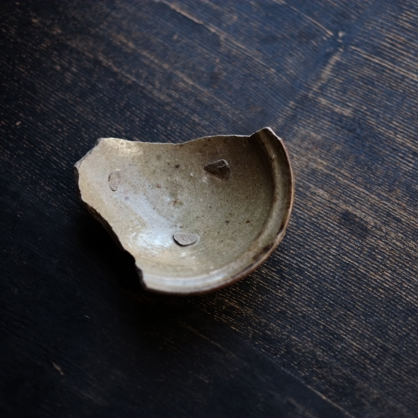 古唐津 皮鯨平向付 残欠 (桃山〜江戸初期)