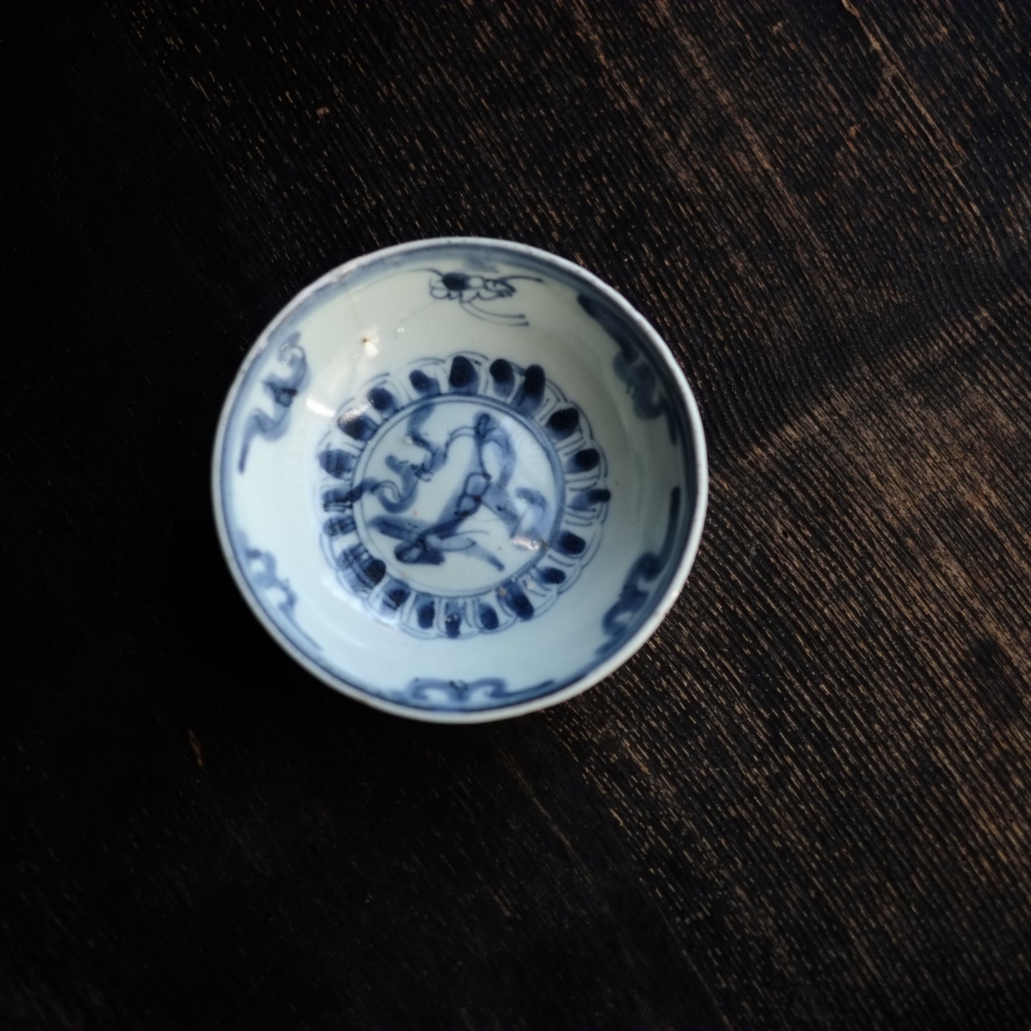 青花 小皿 平盃 (明末清初)