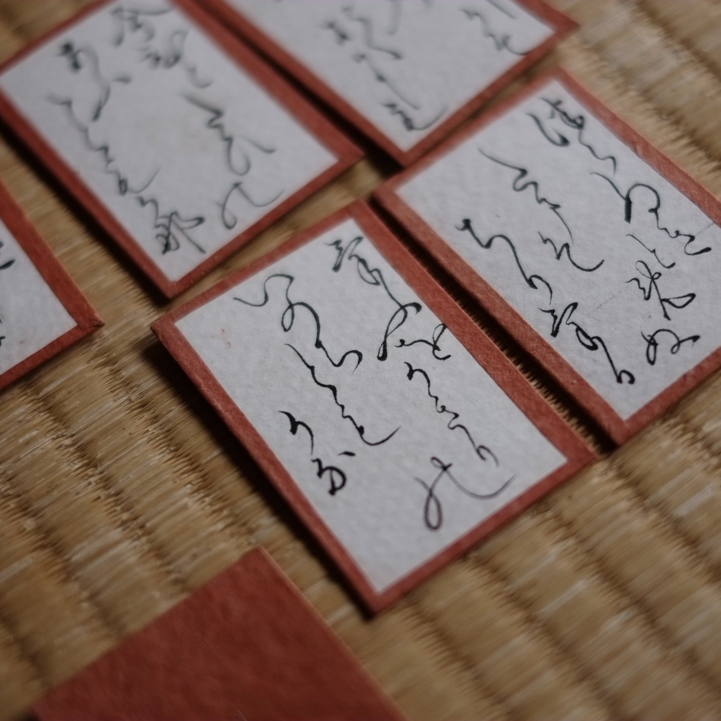 百人一首 彩色 時代歌留多 木箱付 (明治-大正時代)