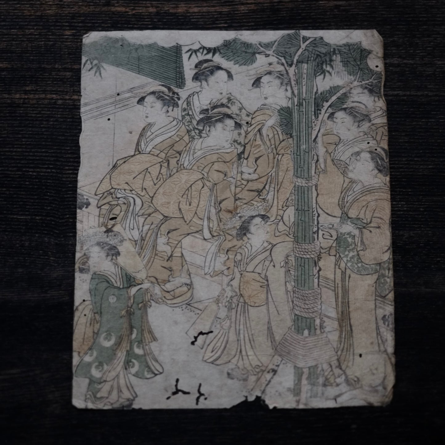遊女正月図 紅摺絵 浮世絵 (江戸時代)