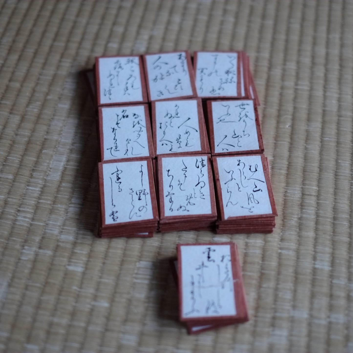 百人一首 彩色 時代歌留多 木箱付 (明治-大正時代)
