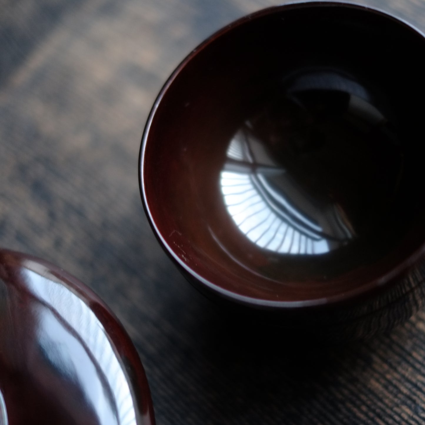 時代 飴黒漆塗 飯椀・汁椀・壺椀・平椀 四つ椀揃セット (江戸時代)