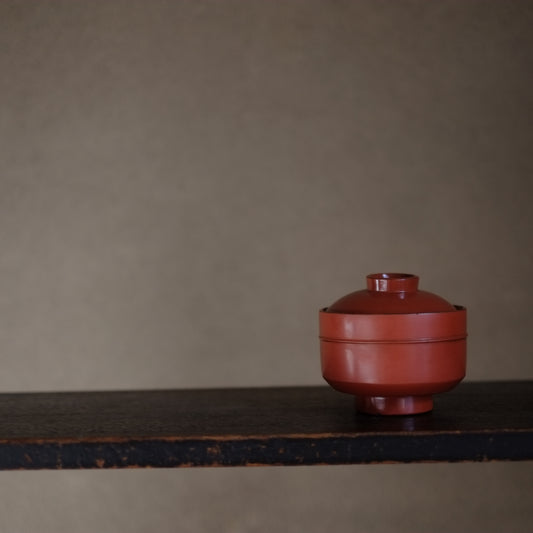 時代 吉野根来 蓋付壺椀 (江戸時代)