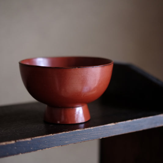 時代 古能登・古輪島塗朱椀 (江戸時代17-18世紀)