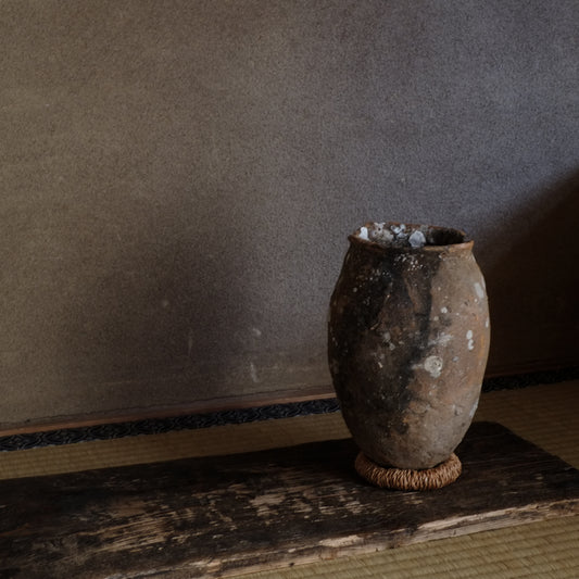 時代 海揚り 蛸壺 上代土器 敷座付 (弥生-平安時代)