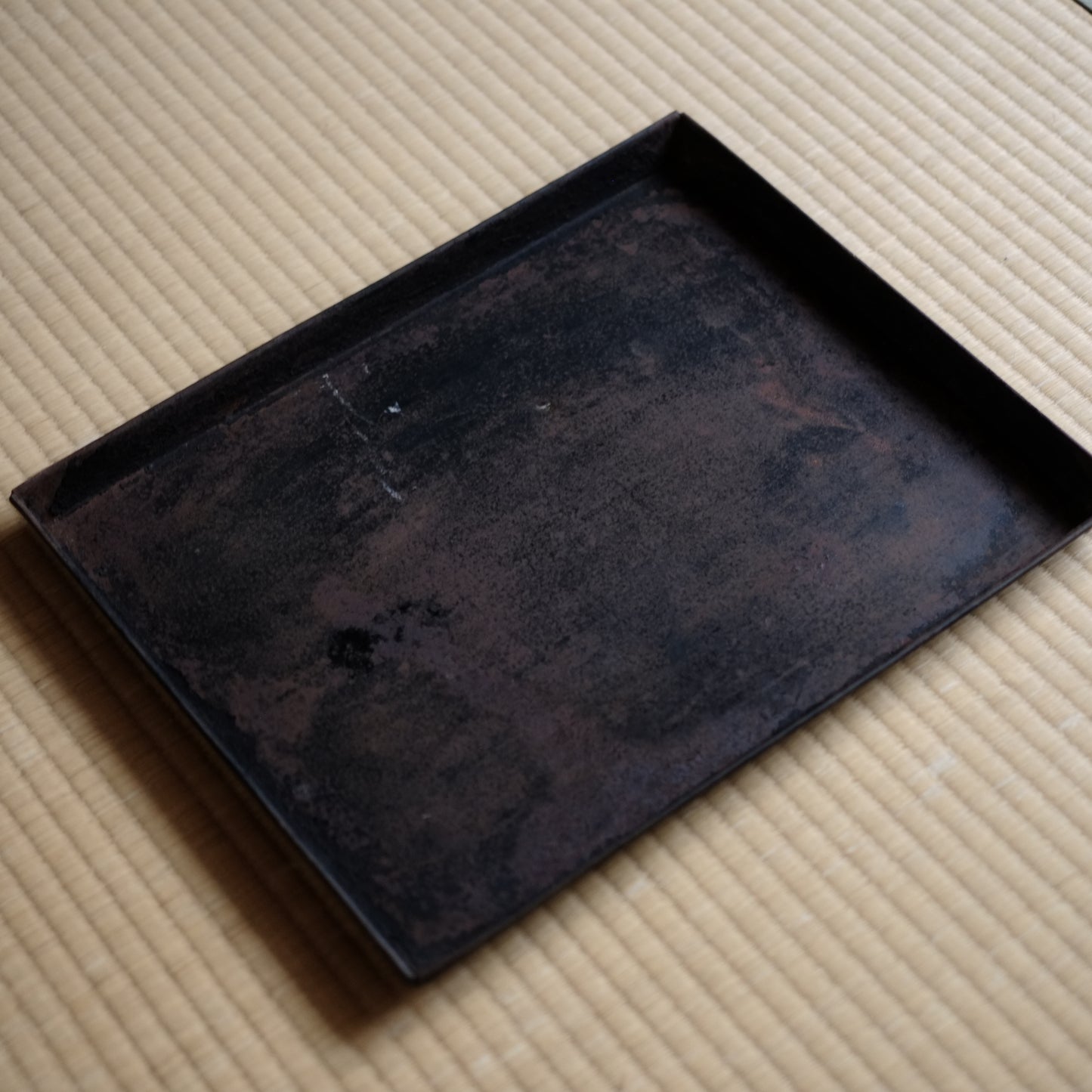 時代 侘錆 鉄板 トレイ