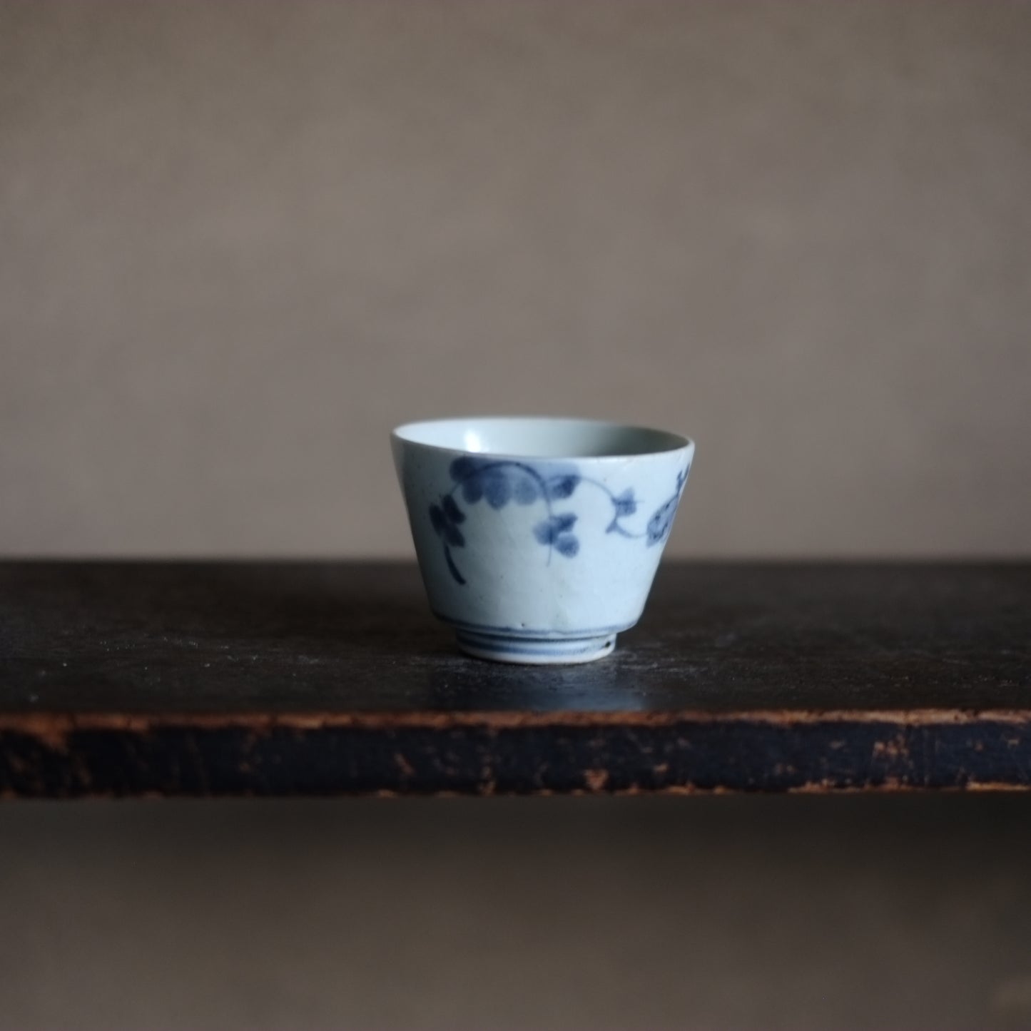 古伊万里 波佐見焼 くらわんか 梅文初期手蕎麦猪口 (江戸中期)