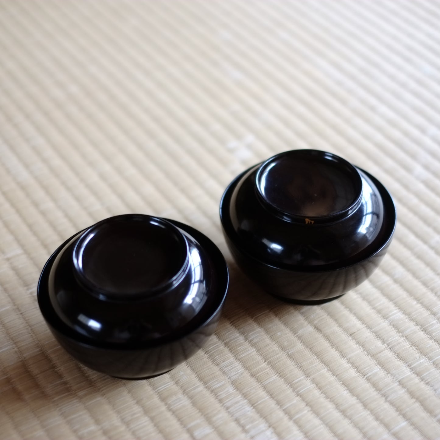 時代 布着黒漆塗蓋付菓子椀 (江戸時代)