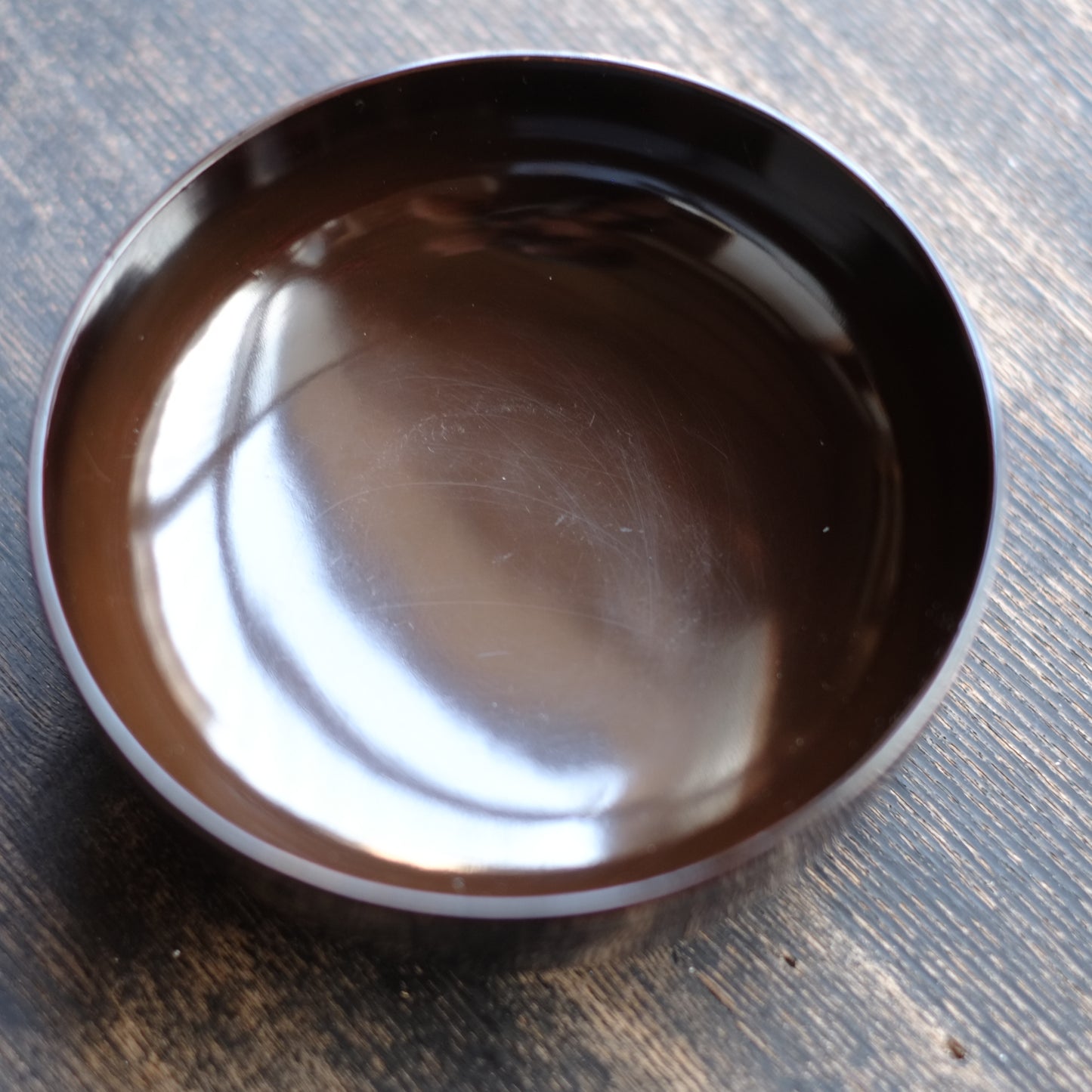 時代 黒漆真塗面取平椀(江戸時代)