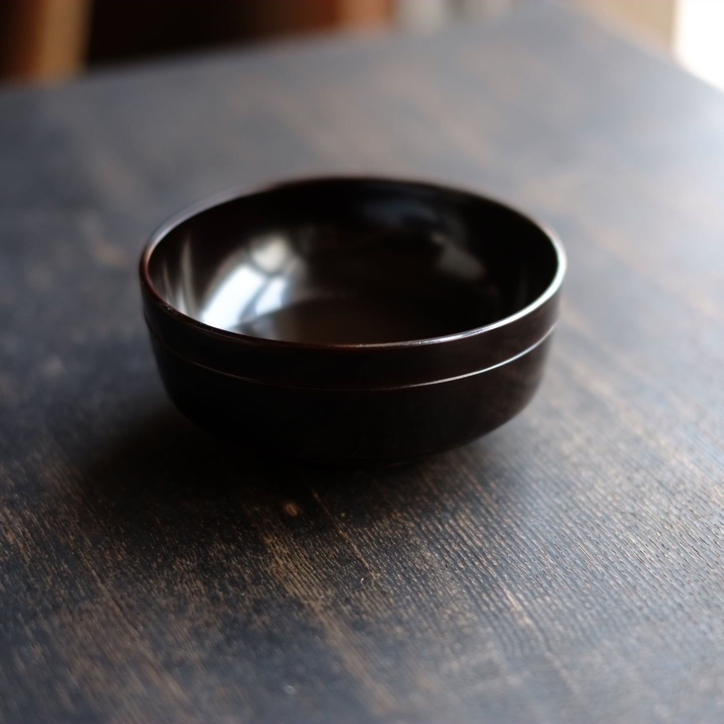 時代 黒漆真塗面取平椀(19世紀)