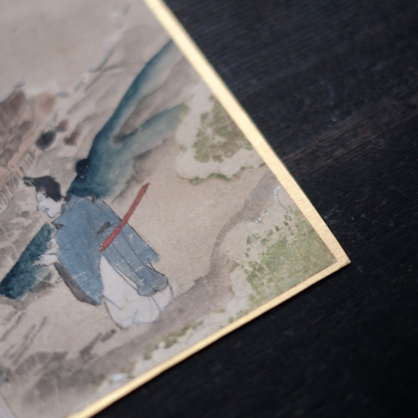 肉筆彩色画 源氏物語絵色紙帖「夕顔」