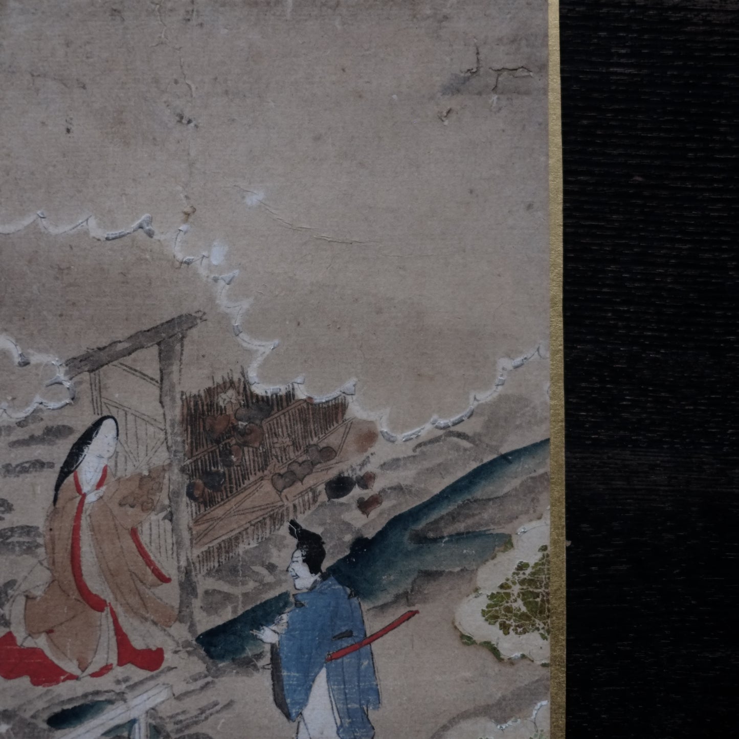肉筆彩色画 源氏物語絵色紙帖「夕顔」