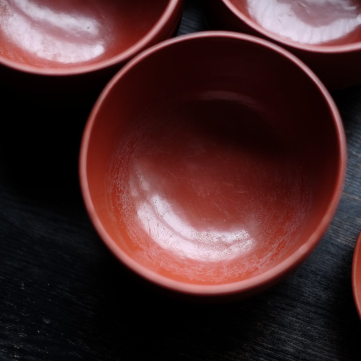時代 吉野地方 朱塗蓋付壺椀 A (江戸時代)