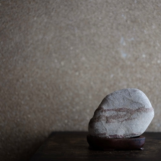 仁淀川 絵画石 水石(台座付)