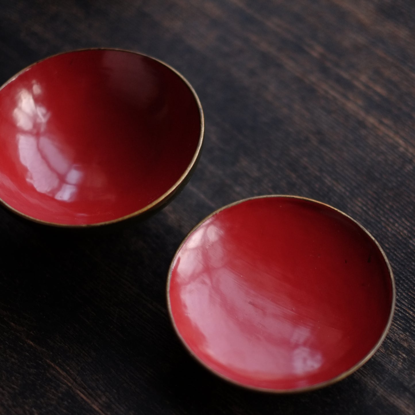 時代 鶯梅文蒔絵青漆吸物椀 (19世紀)