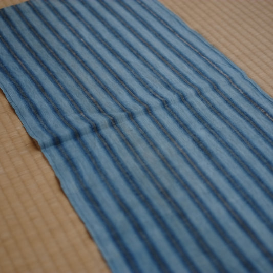 時代 浅葱縞木綿 古布