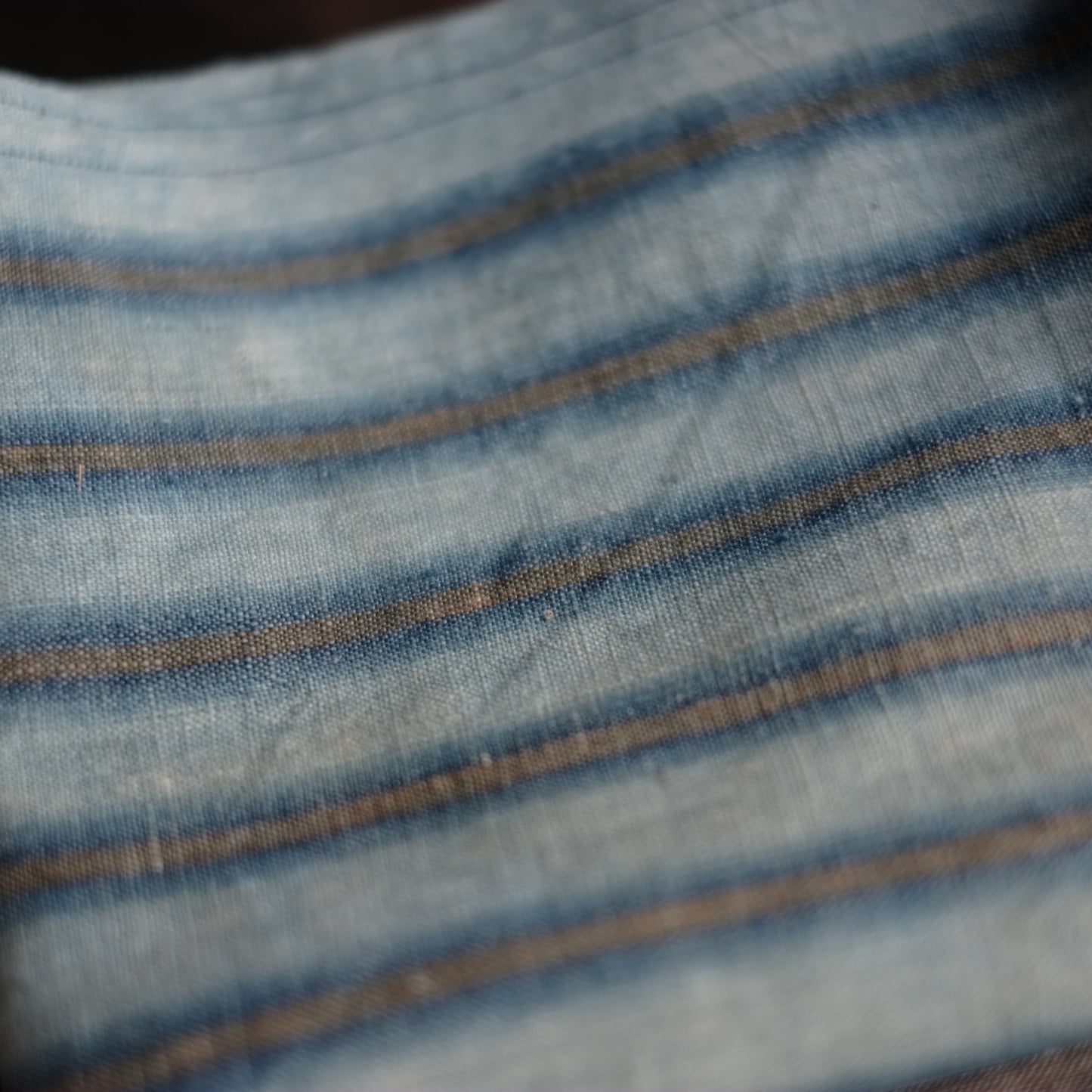 時代 浅葱縞木綿 古布