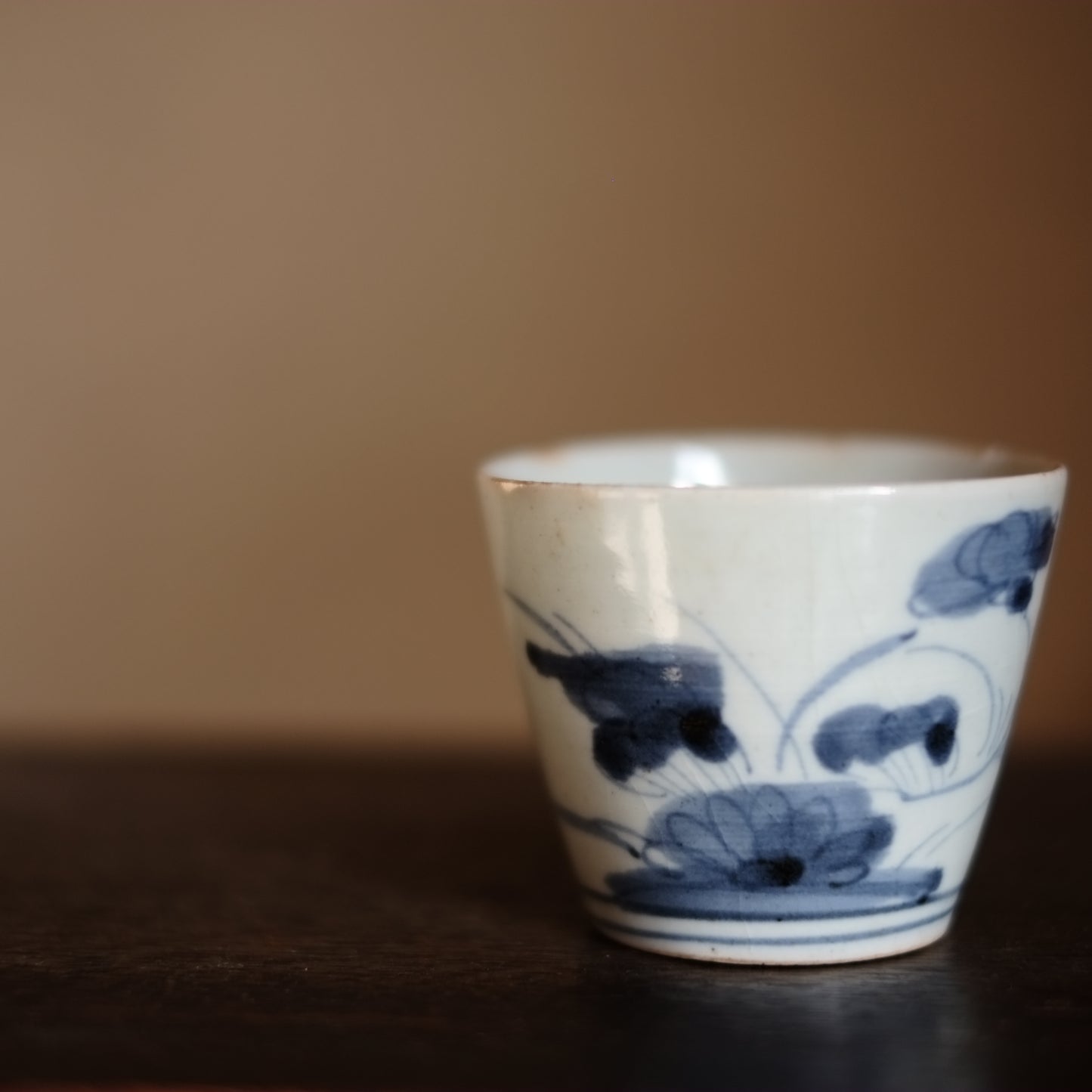 古伊万里 草花文蕎麦猪口 (江戸時代)
