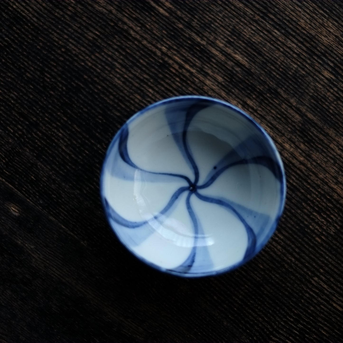 時代 捻文染付汲出茶碗 煎茶碗 小鉢(明治時代)