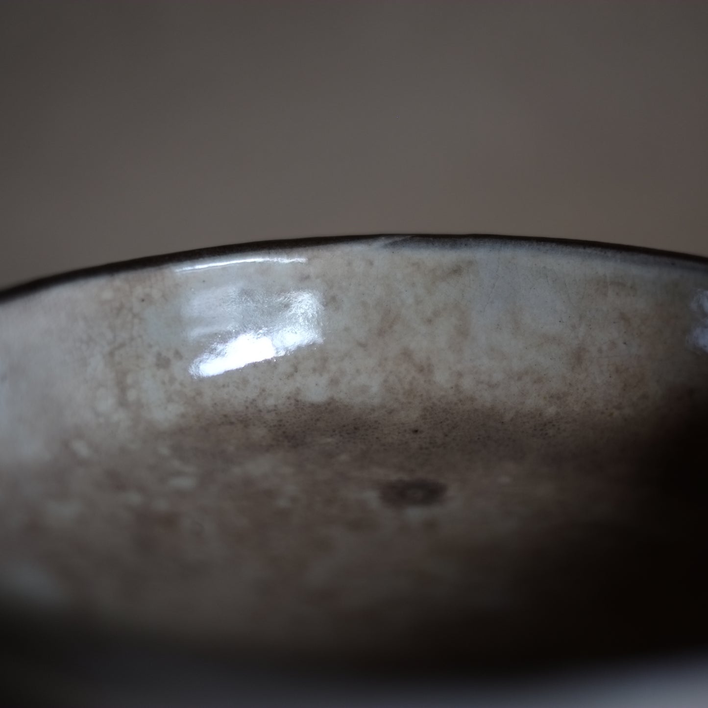 時代 皮鯨灰釉掛け分け 六寸皿