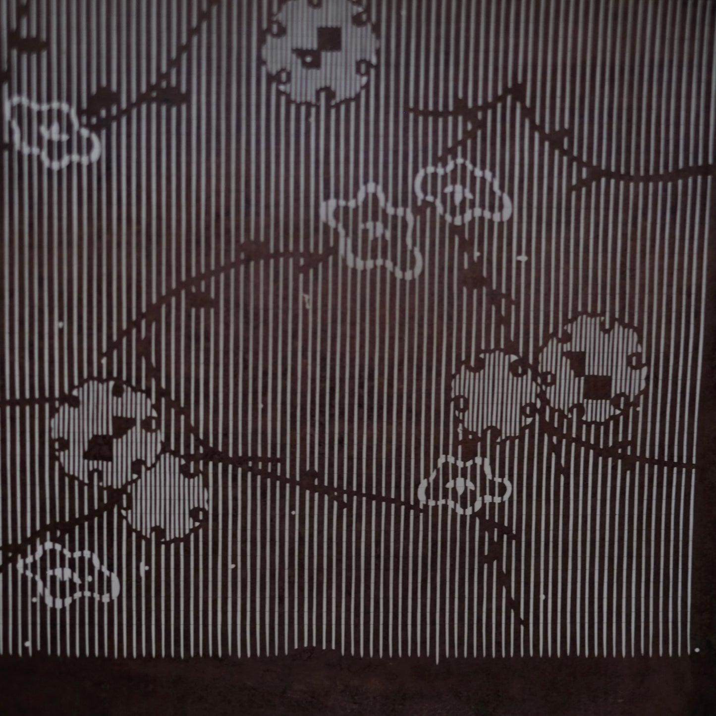 時代 縞梅花図 糸入れ 伊勢型紙