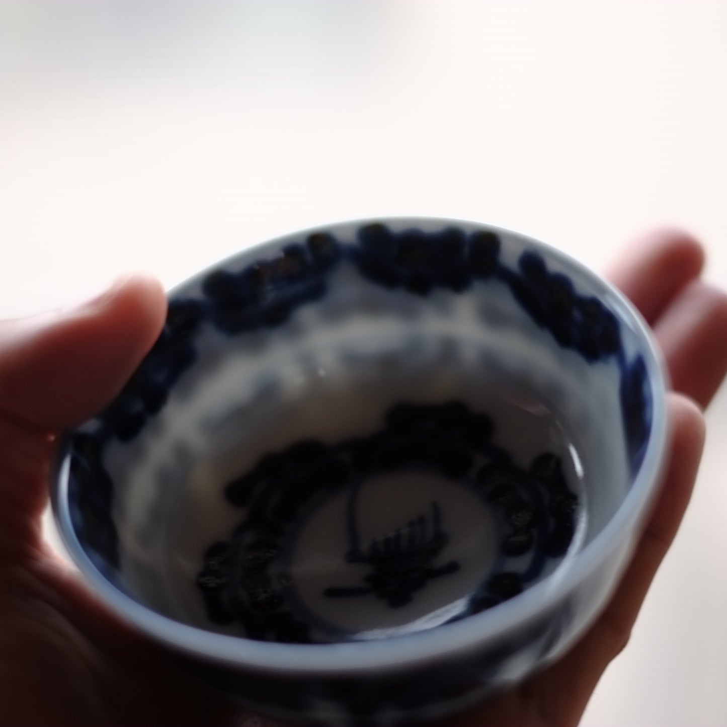 時代 寿文染付 汲出茶碗 茶杯(19世紀)