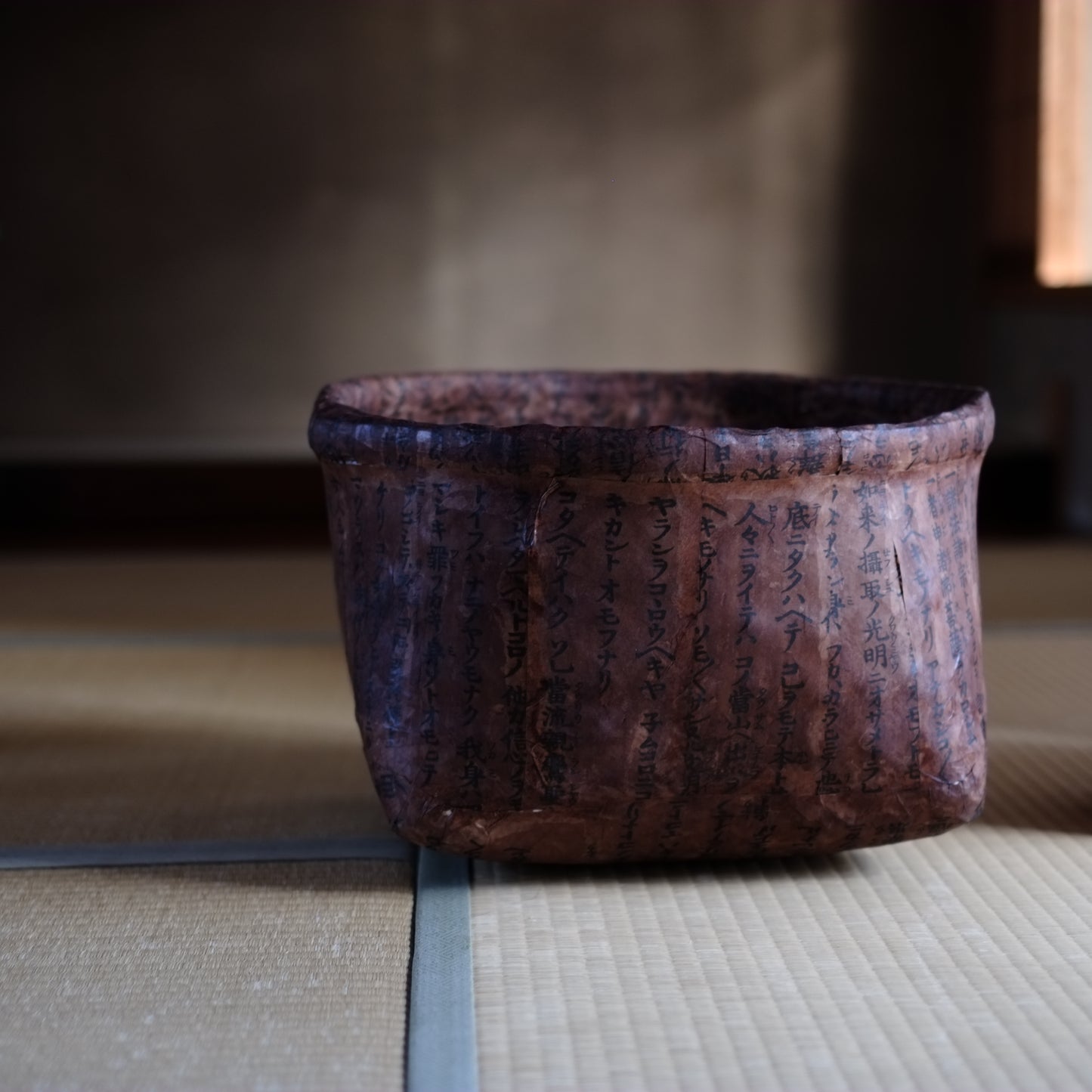一閑張 時代籠 大(明治-昭和期)