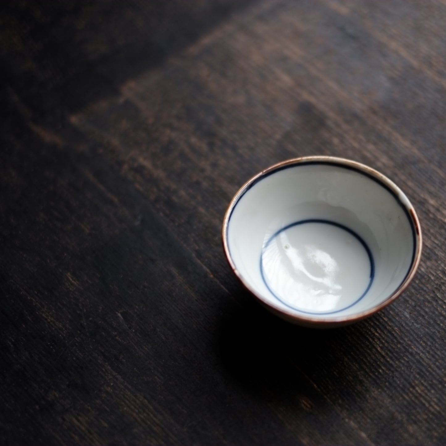 時代 輪線染付 煎茶碗 酒盃 B