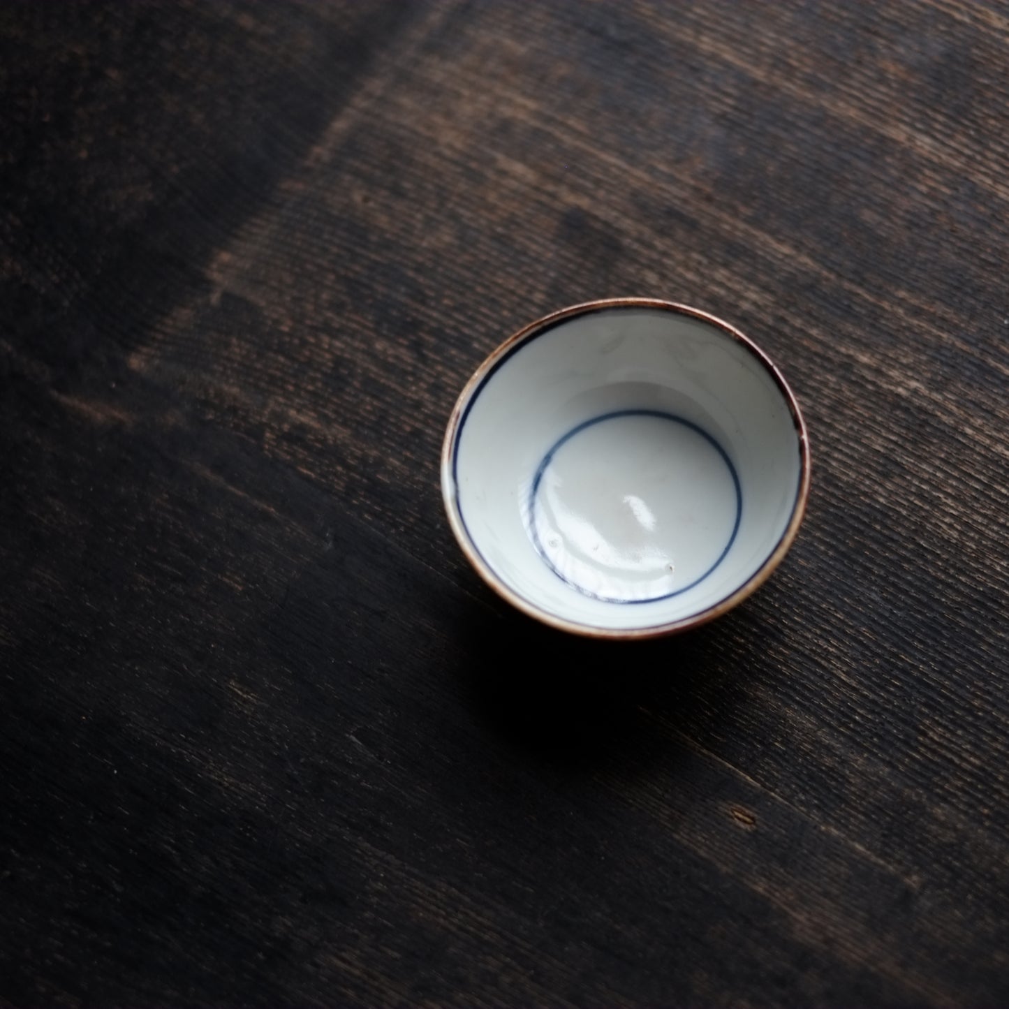 時代 輪線染付 煎茶碗 酒盃 B