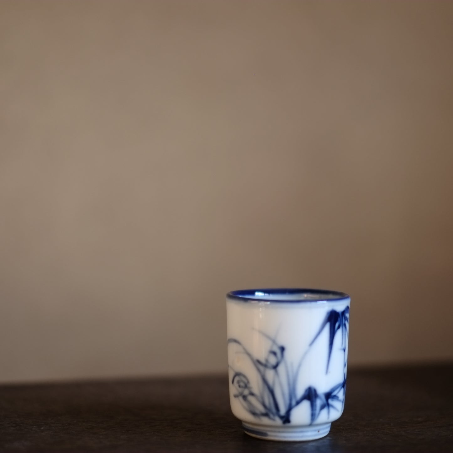 時代 笹文染付 覗き猪口(江戸-明治)19世紀