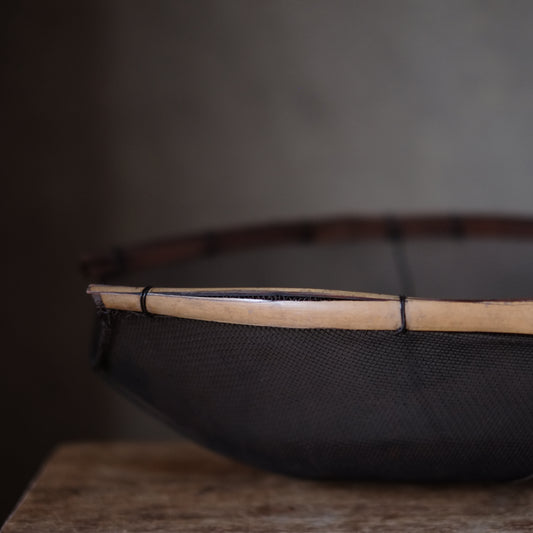 時代 金網竹箕ざる 片口笊