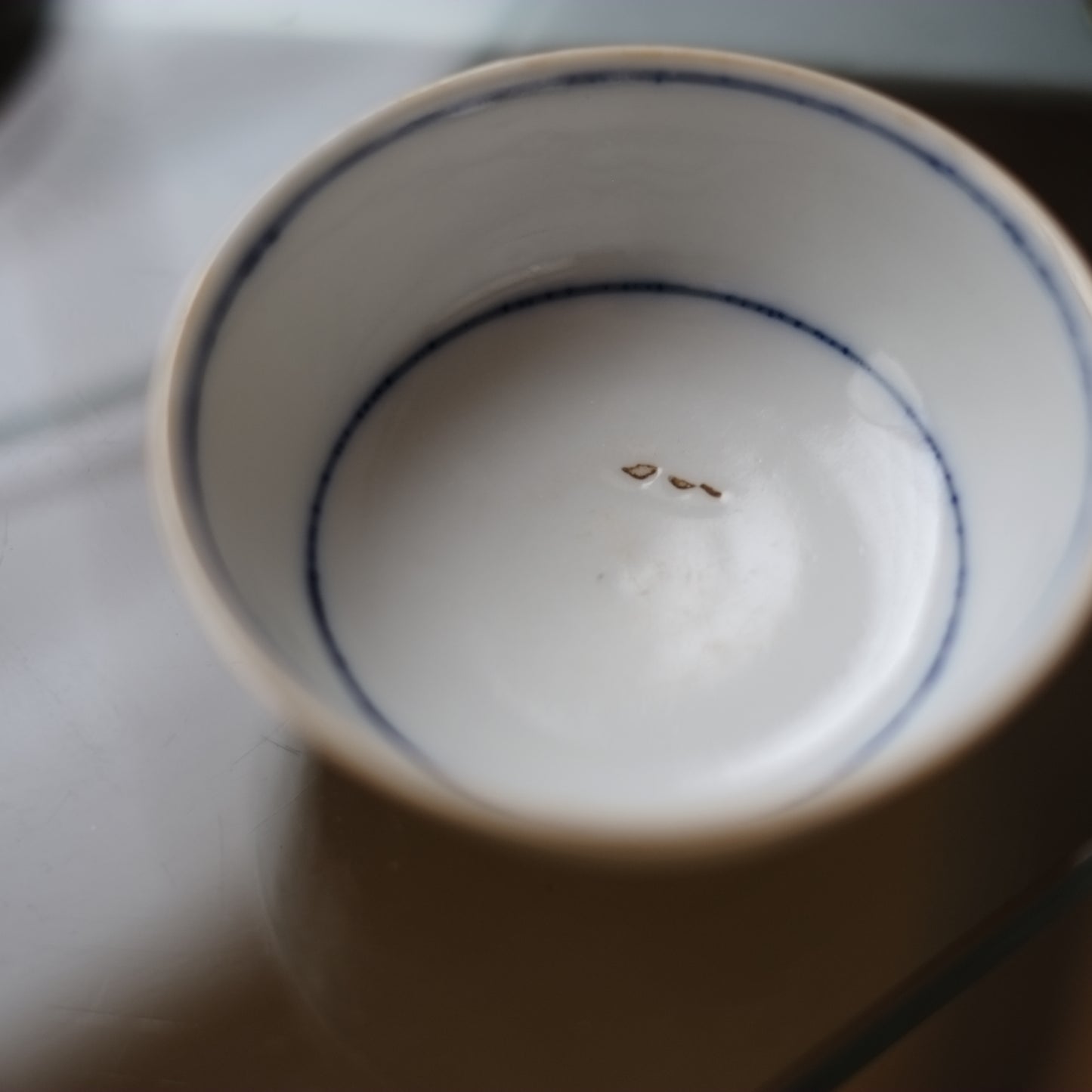 時代 輪線染付 煎茶碗 酒盃 A