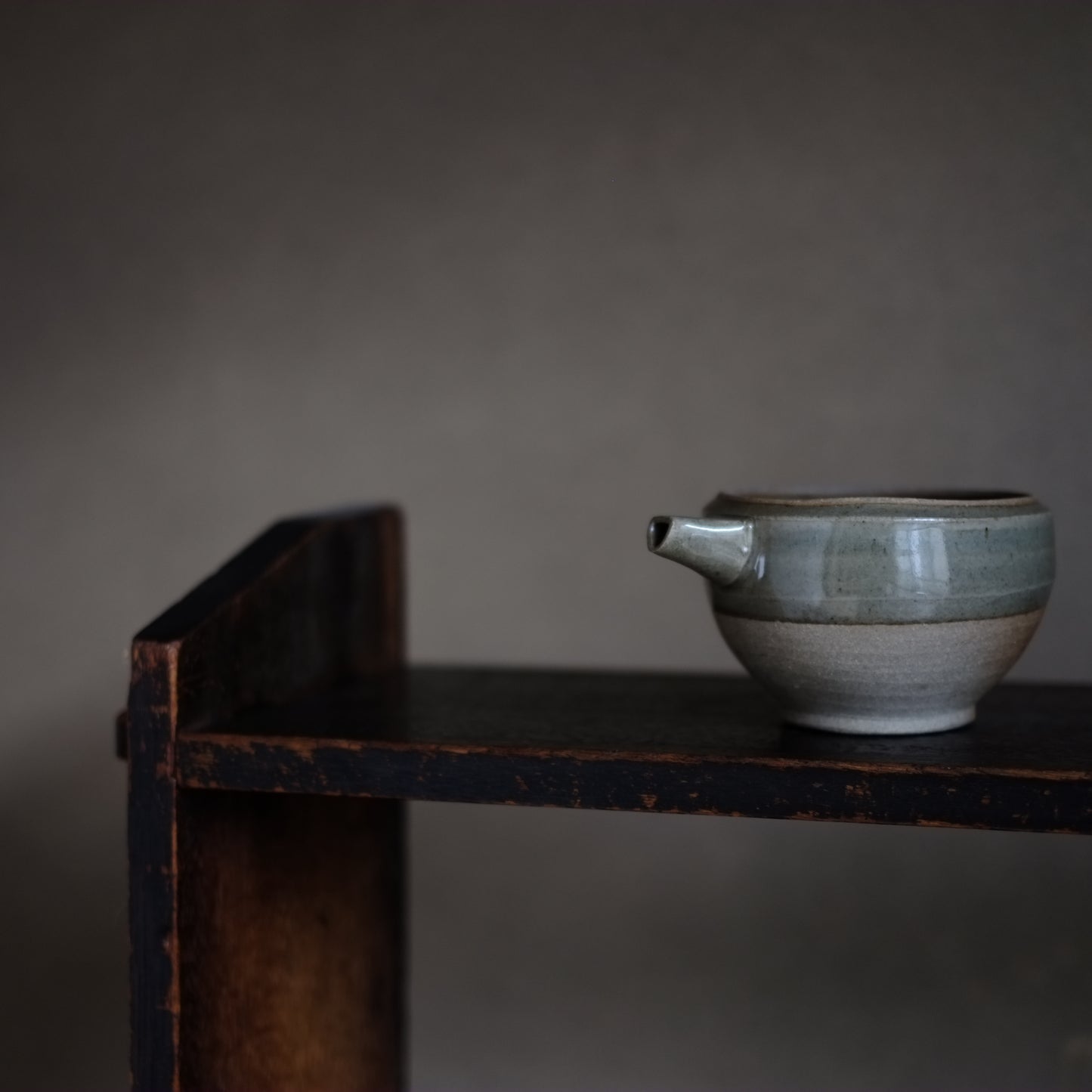 時代 内折縁 灰釉片口