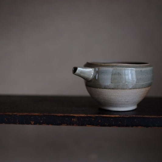時代 内折縁 灰釉片口