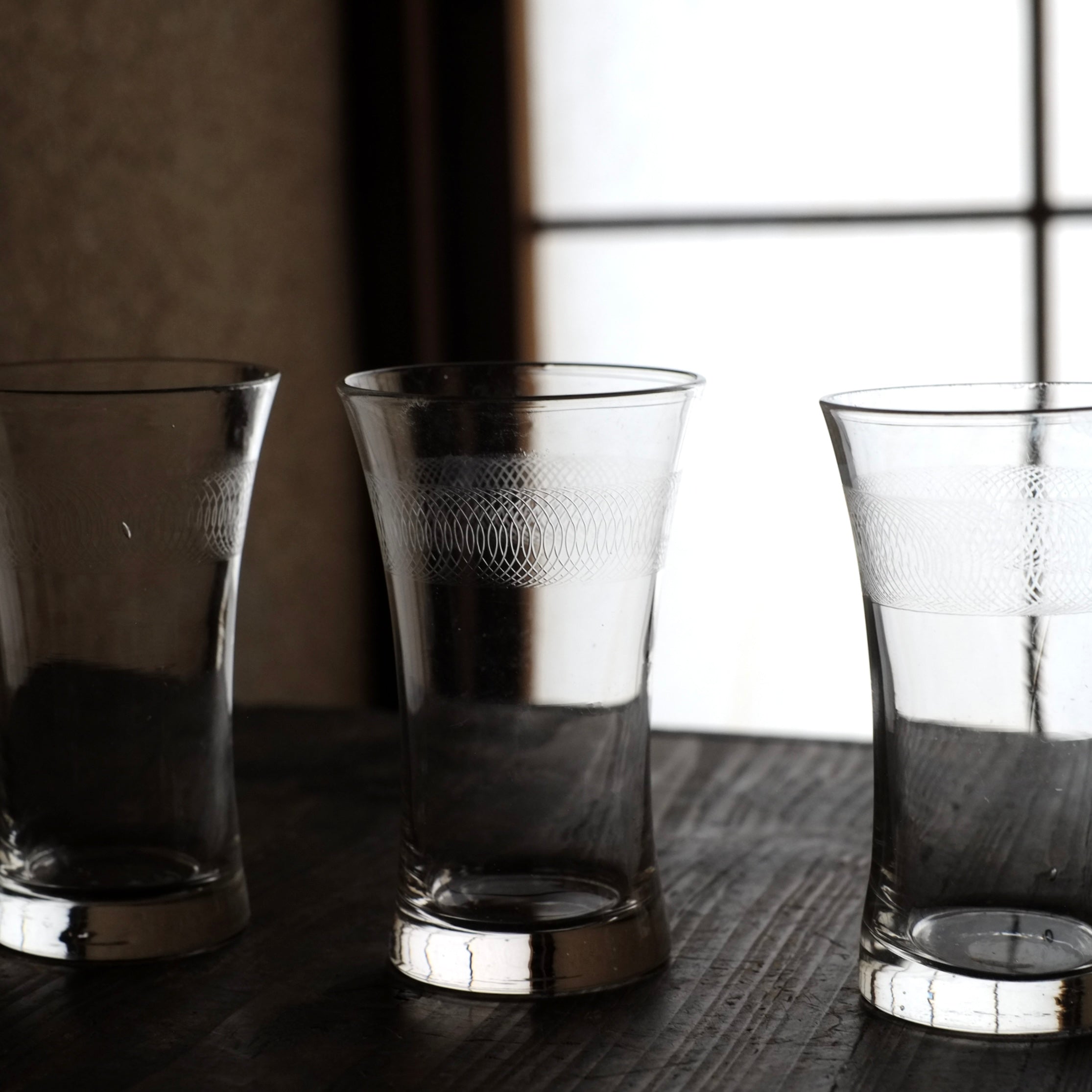 江戸時代　型吹きガラス蓋碗　江戸ガラス　鉛ガラス 江戸時代 型吹きガラス蓋碗 江戸ガラス 鉛ガラス 江戸時代 型吹き