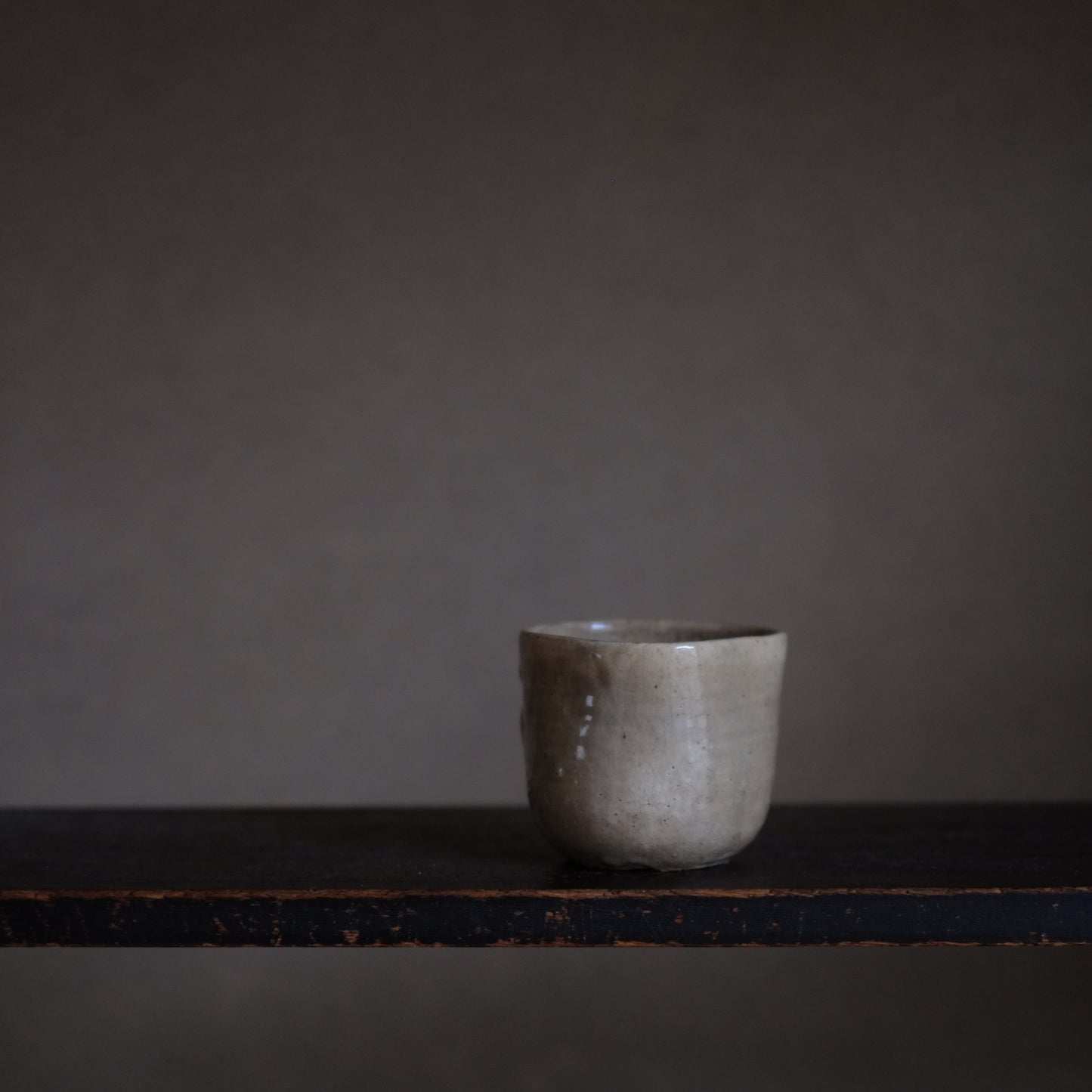 李朝 雨漏筒茶碗 (李朝朝鮮時代)